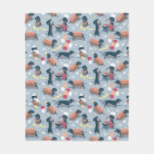 Hot dogs en limonade zomer teckel hond fleece deken (Voorkant)