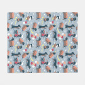 Hot dogs en limonade zomer teckel hond fleece deken (Voorkant (Horizontaal))