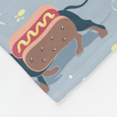 Hot dogs en limonade zomer teckel hond fleece deken (Hoek)