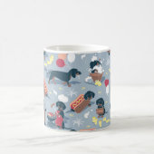 Hot dogs en limonade zomer teckel hond koffiemok (Center)