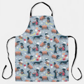 Hot dogs en limonade zomer teckel hond schort (Voorkant)