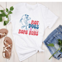Hot Dogs & Home runt Baseball Mam T-shirt
