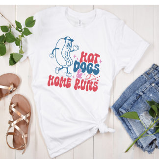 Hot Dogs & Home runt Baseball Mam  T-shirt