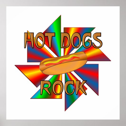 Hot Dogs Rock Poster (Voorkant)