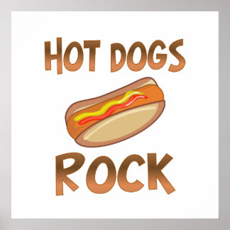 Hot Dogs Rock Poster