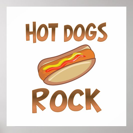 Hot Dogs Rock Poster (Voorkant)
