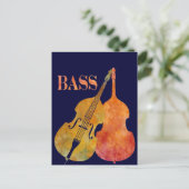 Hot Double Bass Briefkaart (Staand voorkant)