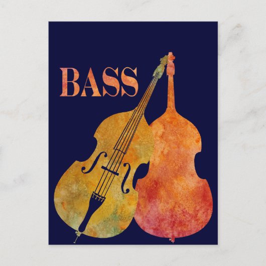 Hot Double Bass Briefkaart (Voorkant)