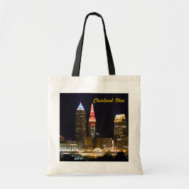 Hot-DownTown Cleveland Ohio-Canvas tas