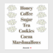 Hot Drink Bar Labels (Vel)