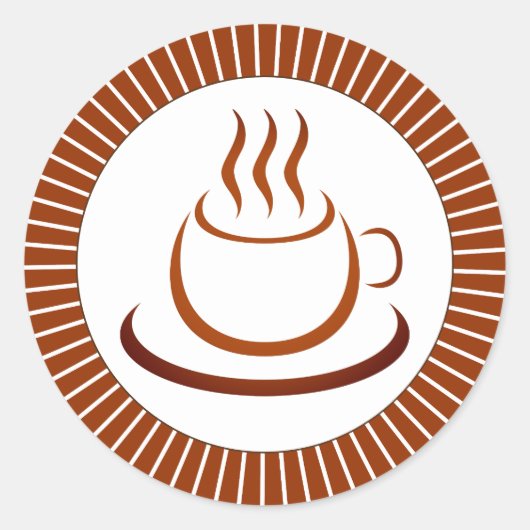 Hot Drink Ronde Sticker (Voorkant)