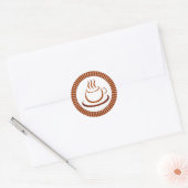 Hot Drink Ronde Sticker (Envelop)