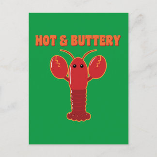 Hot- en Buttery Lobster-Briefkaart Briefkaart