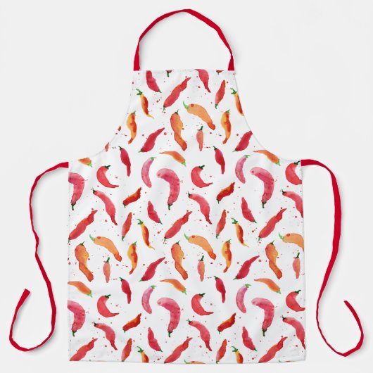Hot- en Spicy Chillies Apron Schort (Voorkant)