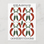 HOT EN SPICY Jalapeño Chili Patroonkunst Feestdagenkaart (Voorkant)