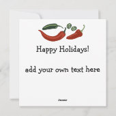 HOT EN SPICY Jalapeño Chili Patroonkunst Feestdagenkaart (Achterkant)