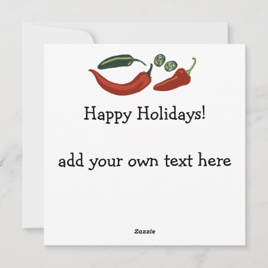 HOT EN SPICY Jalapeño Chili Patroonkunst Feestdagenkaart (Achterkant)