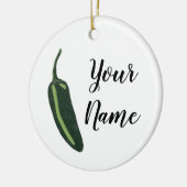 HOT EN SPICY Jalapeño Chili Pepper CUSTOM Keramisch Ornament (Links)