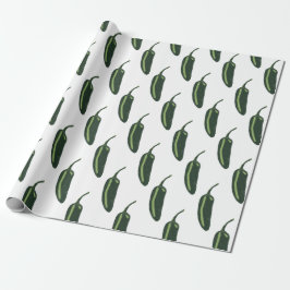 HOT EN SPICY Jalapeño Chili Peppers Patroon Cadeaupapier