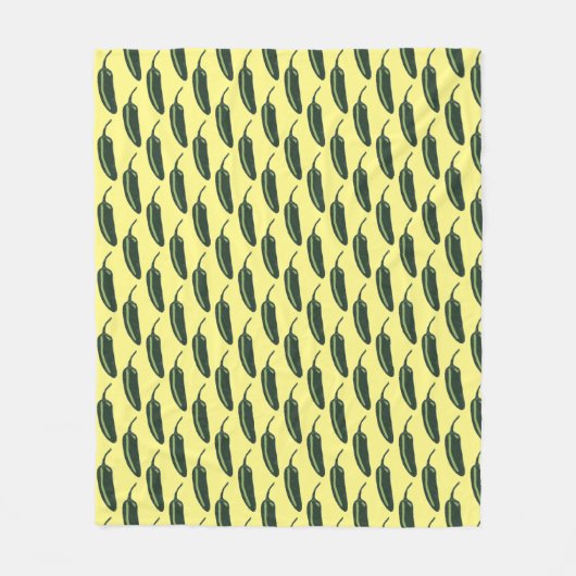 HOT EN SPICY Jalapeño Chili Peppers Patroon Fleece Deken (Voorkant)