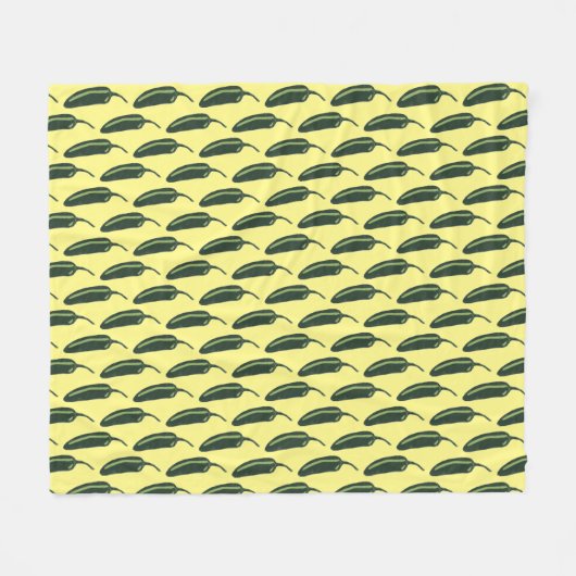 HOT EN SPICY Jalapeño Chili Peppers Patroon Fleece Deken (Voorkant (Horizontaal))