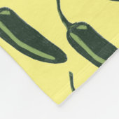 HOT EN SPICY Jalapeño Chili Peppers Patroon Fleece Deken (Hoek)