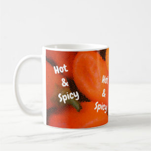 Hot en Spicy Mosaic Bright Sinaasappel Chili Peppe Koffiemok