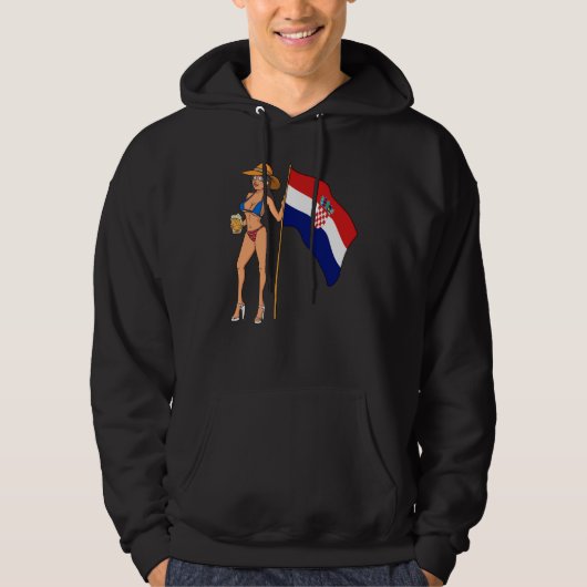 Hot Fan Girl Croatia Hoodie (Voorkant)