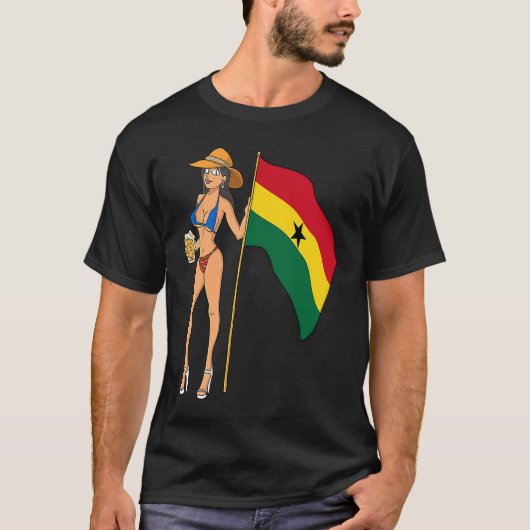 Hot Fan Girl Ghana T-shirt (Voorkant)