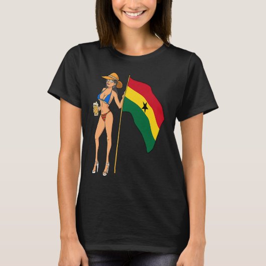 Hot Fan Girl Ghana T-shirt (Voorkant)