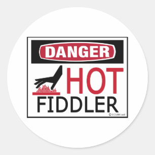 Hot Fiddler Ronde Sticker