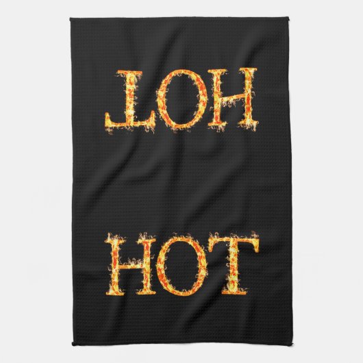 Hot Fire keukenhanddoek (Verticaal)