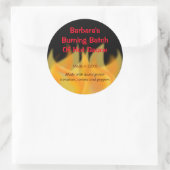 Hot Fire Thema Voedseletiket Ronde Sticker (Tas)