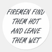 HOT FIREMEN RONDE STICKER (Voorkant)