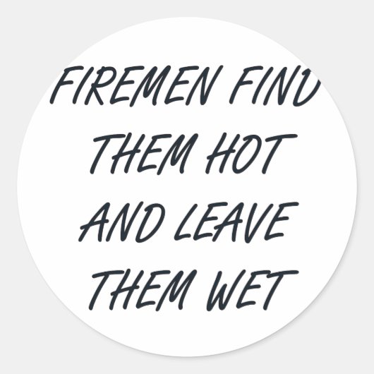 HOT FIREMEN RONDE STICKER (Voorkant)