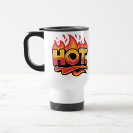 HOT Flame Woord vet Cartoon stijl Reisbeker