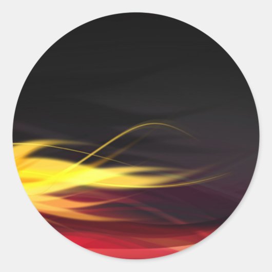 Hot Flams Ronde Sticker (Voorkant)