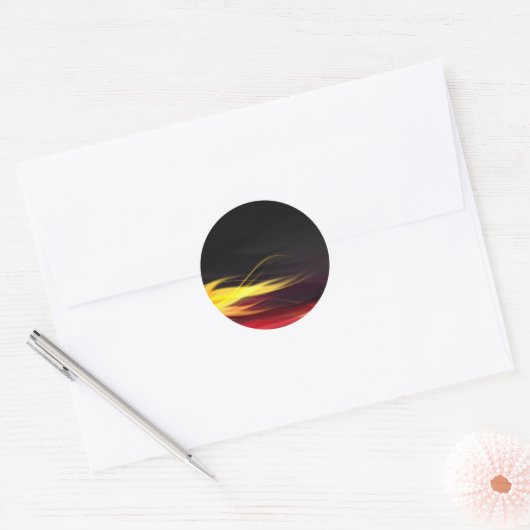 Hot Flams Ronde Sticker (Envelop)