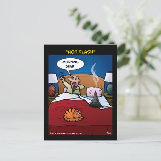 "Hot Flash" Briefkaart (Staand voorkant)