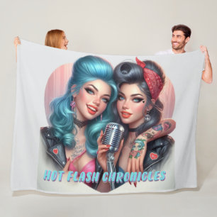 Hot Flash Chronicles Retro Diva Fleece Gooi Deken