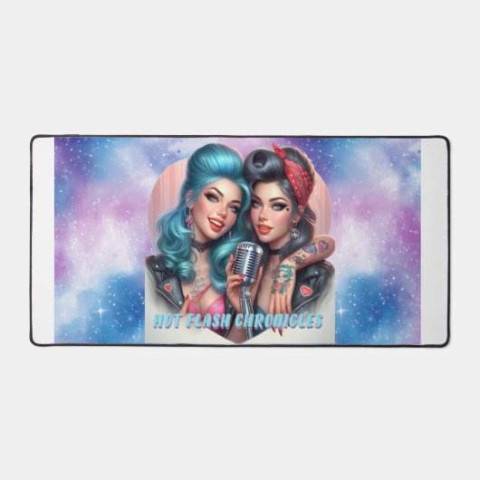 Hot Flash Chronicles Retro Grote Gaming Mousepad Bureaumat (Voorkant)