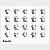 Hot Flash-Humor Vierkante Sticker (Vel)