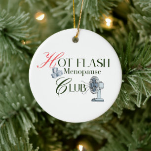 Hot Flash Menopauze Club met Ventilator en IJsklon Keramisch Ornament