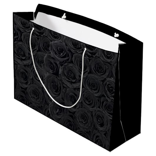 Hot Flower Black Rozen Groot Cadeauzakje (Achterkant Gekanteld)