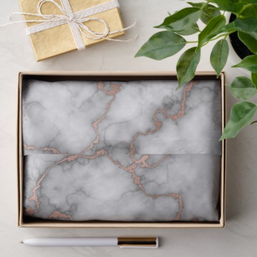 Hot-Foil Roos Gold Marble Design Tissuepapier (Geschenk)