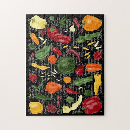 Hot-for-Chili Peppers Legpuzzel (Verticaal)