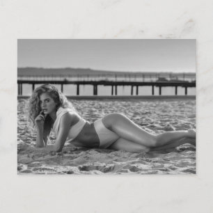 HOT! Foto briefkaart B&W Summer Bikini