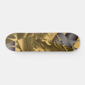 Hot-Frac-Design van Leslie Harlow - Gold Persoonlijk Skateboard (Horizontaal)