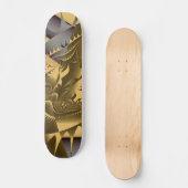 Hot-Frac-Design van Leslie Harlow - Gold Persoonlijk Skateboard (Voorkant)