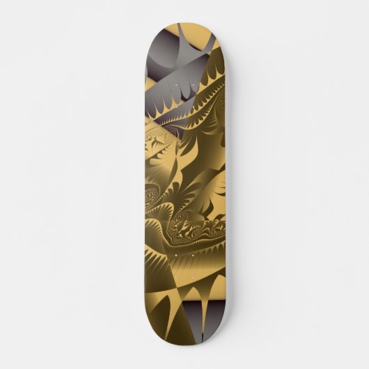 Hot-Frac-Design van Leslie Harlow - Gold Persoonlijk Skateboard (Voorkant)